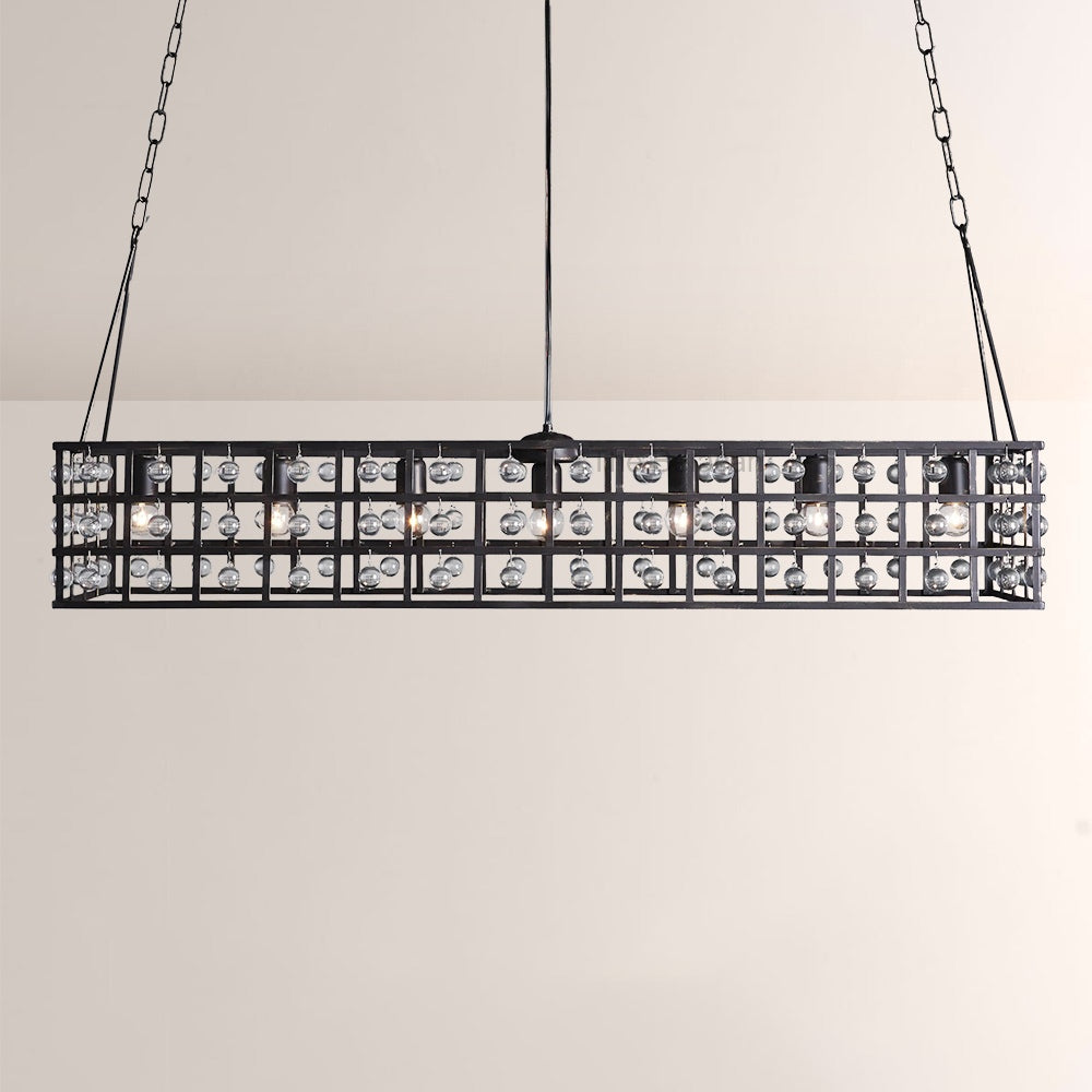 La CaArtis 50" Rectangular Chandelier in Bronze - thebelacan