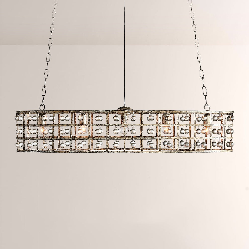 La CaArtis Oval Chandelier in Silver Clay - thebelacan