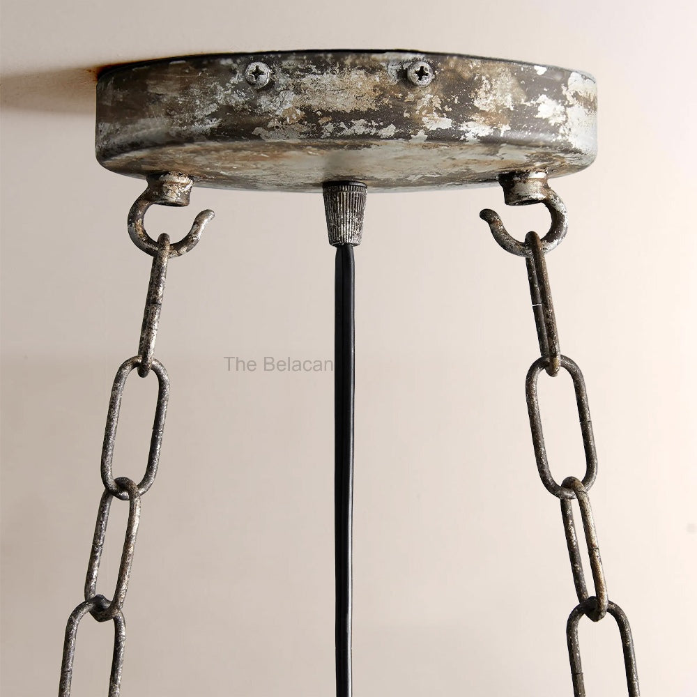 La CaArtis Oval Chandelier in Silver Clay - thebelacan