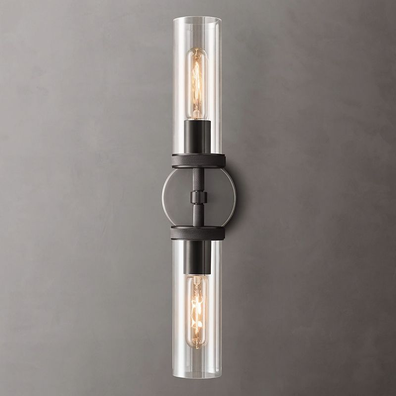 Lambert Round Linear Short Wall Sconce - thebelacan