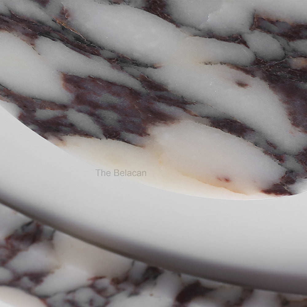 LuminaVein Oval Marble Flush Mount - thebelacan