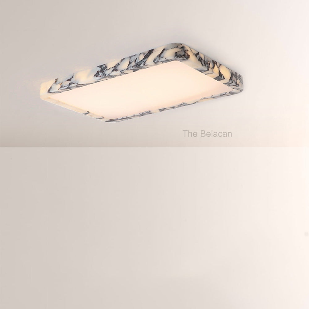 LuminaVein Square Marble Flush Mount - thebelacan