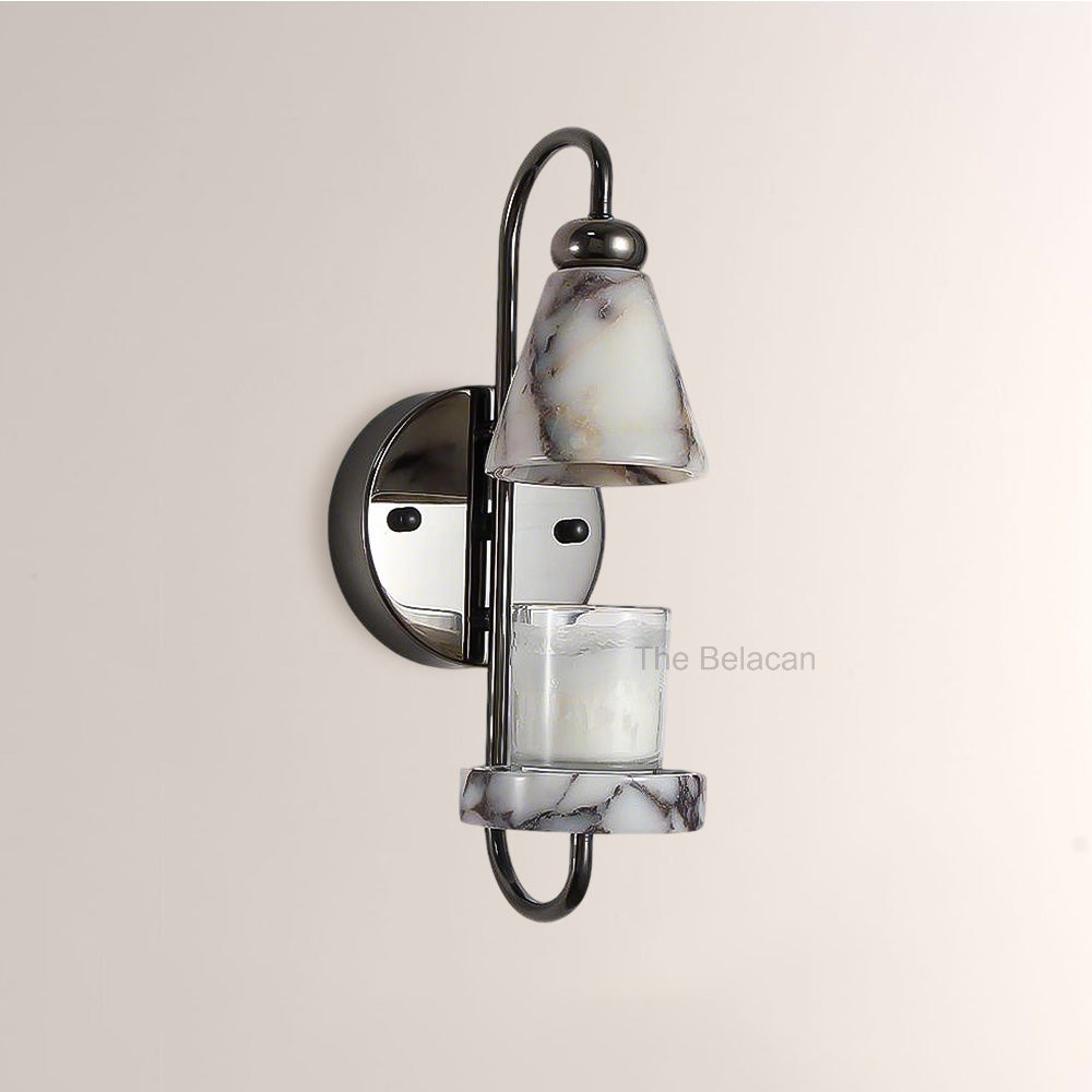 MarbleGlow Candle Warmer Wall Sconce - thebelacan
