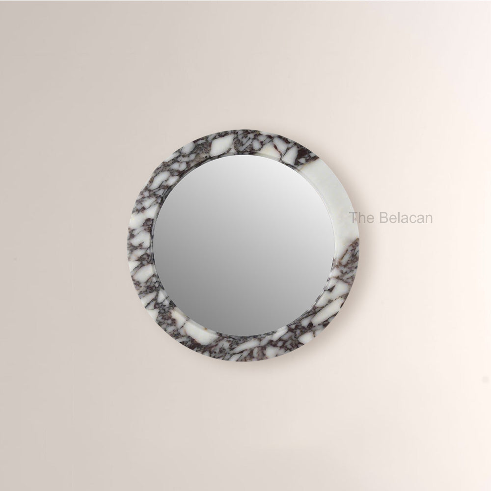 MarbleGlow Marble-Rim Mirror Sconce - thebelacan