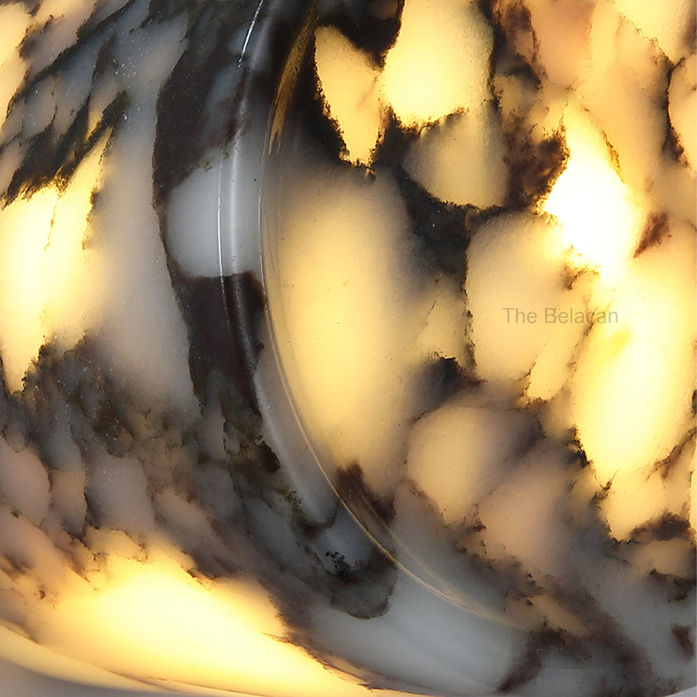 MarbleGlow Organic-Form Marble Wall Sconce - thebelacan