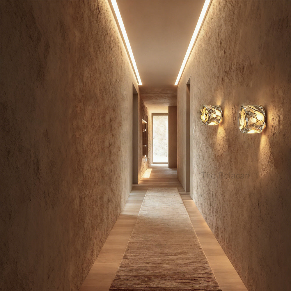 MarbleGlow Organic-Form Marble Wall Sconce - thebelacan