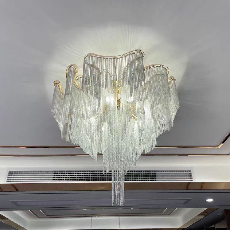 Modern Aluminum Chain Tassel Pendant - thebelacan