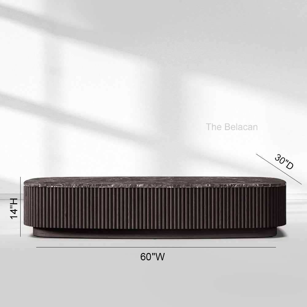 MulRegal Emperador Plinth Coffee Table - thebelacan