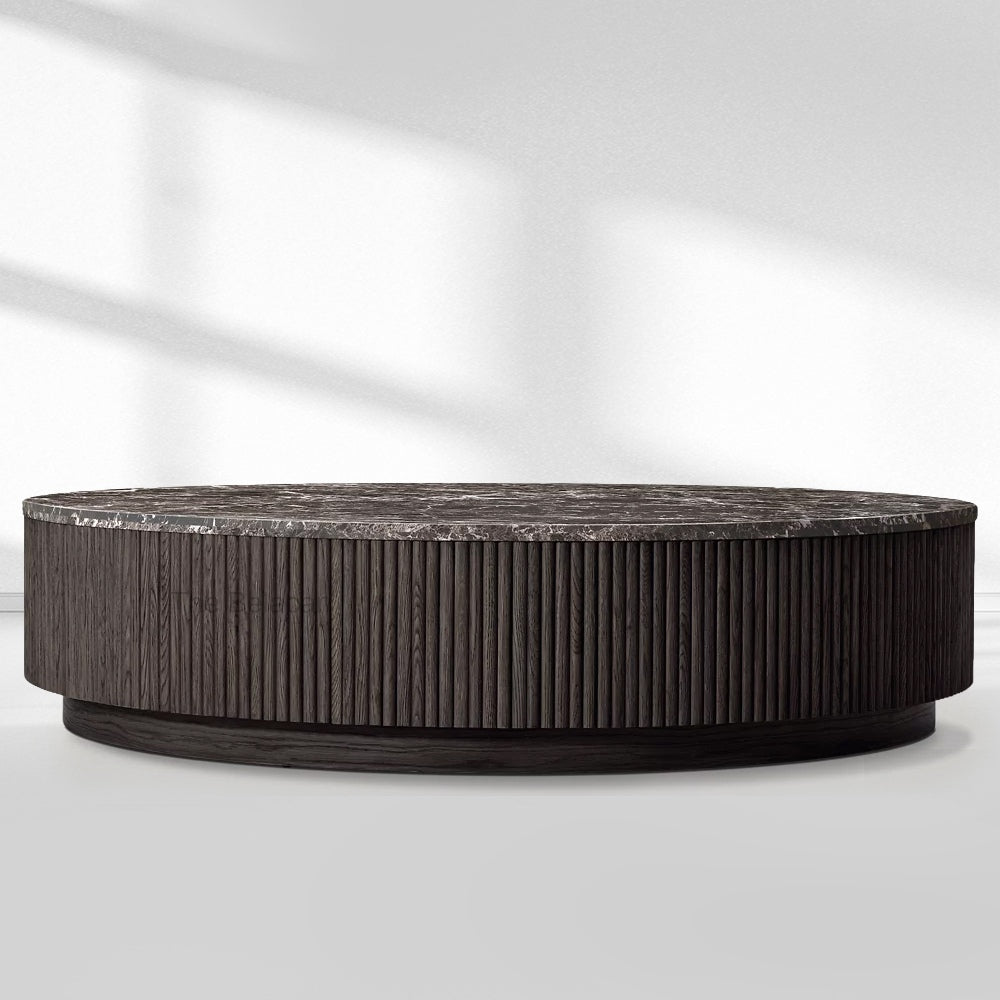 MulRegal Emperador Plinth Round Coffee Table - thebelacan