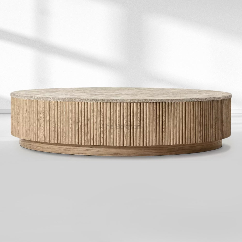 MulRegal Emperador Plinth Round Coffee Table - thebelacan