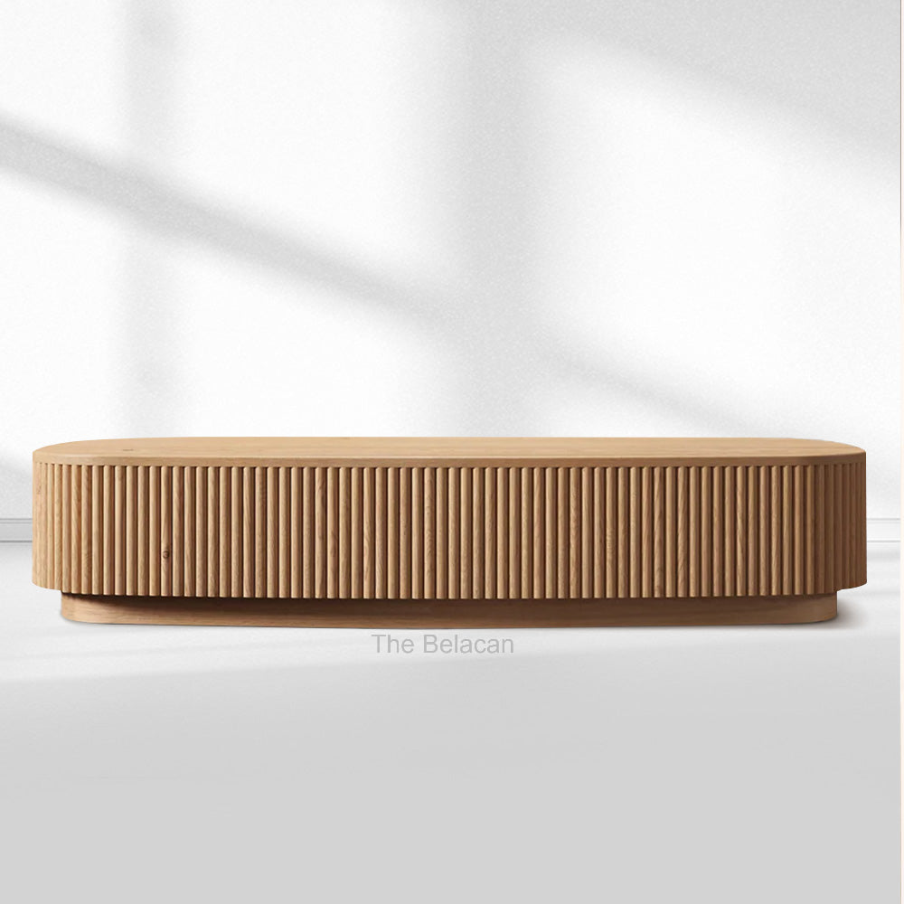 MulRegal Oak Wood Coffee Table - thebelacan