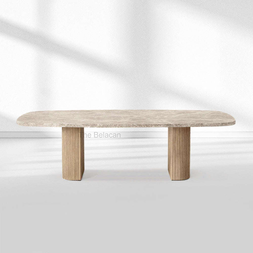 MulRegal Stone Rectangular Dining Table - thebelacan