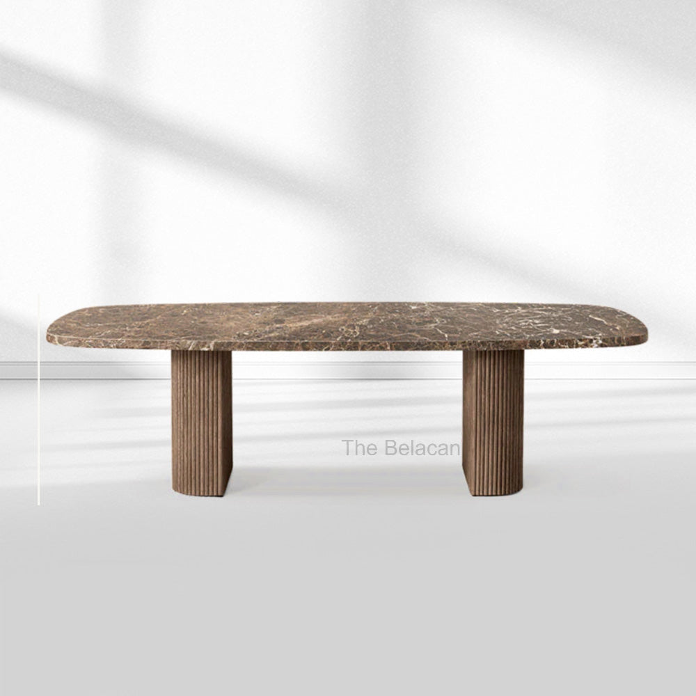 MulRegal Stone Rectangular Dining Table - thebelacan