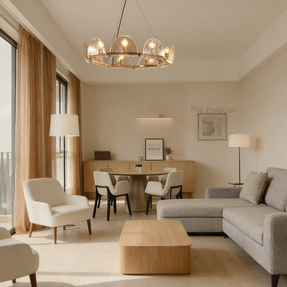 Myron Glass Round Chandelier - thebelacan