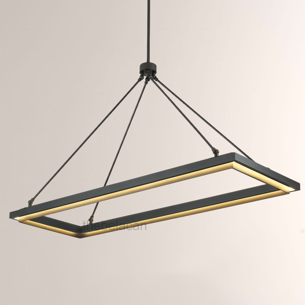 Peral Rectangular Chandelier 48"/62" - thebelacan