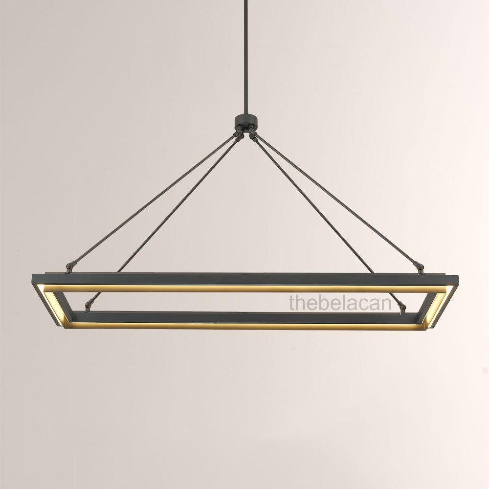 Peral Rectangular Chandelier 48"/62" - thebelacan