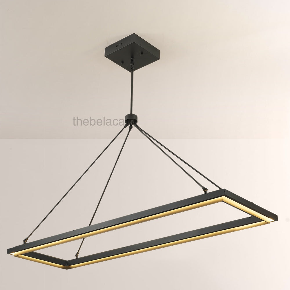 Peral Rectangular Chandelier 48"/62" - thebelacan