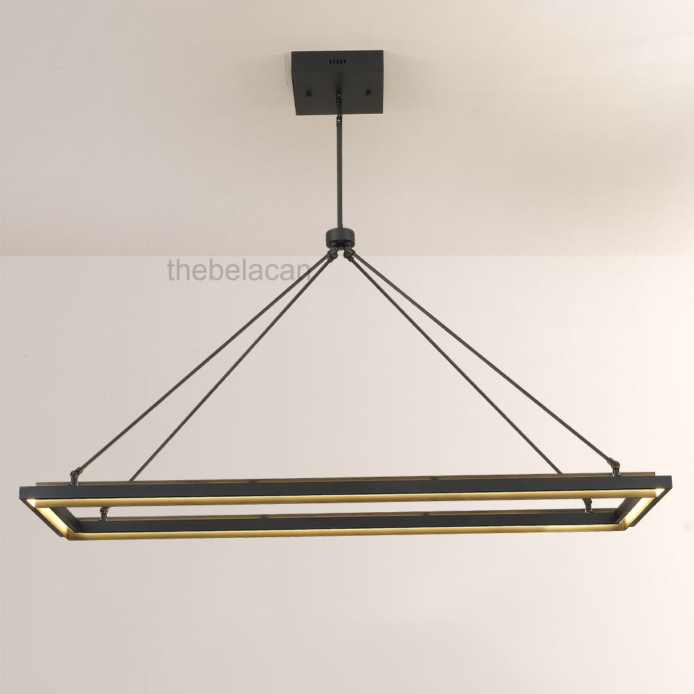 Peral Rectangular Chandelier 48"/62" - thebelacan
