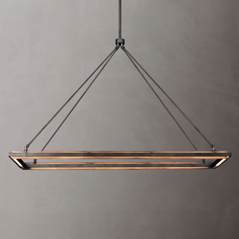 Peral Rectangular Chandelier 48"/62" - thebelacan