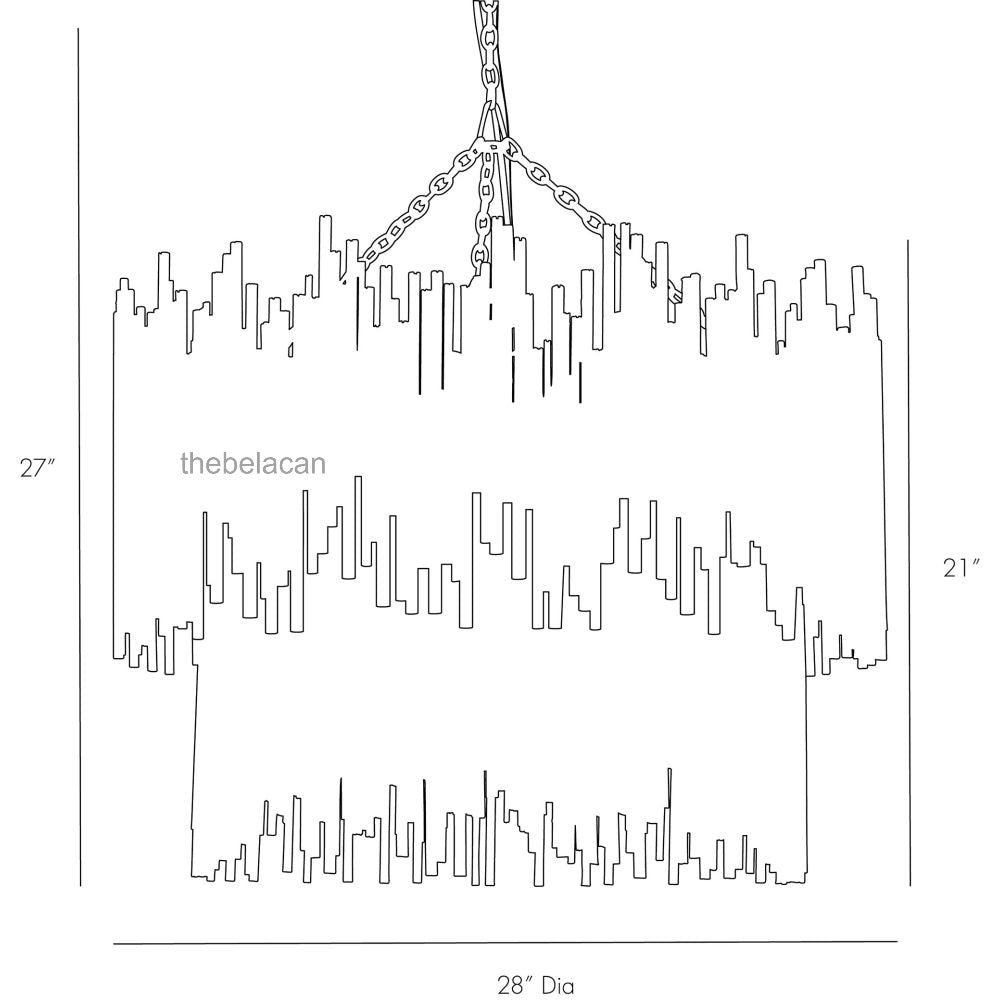 Prestige American Retro Style Two Tiered Circular Chandelier - thebelacan