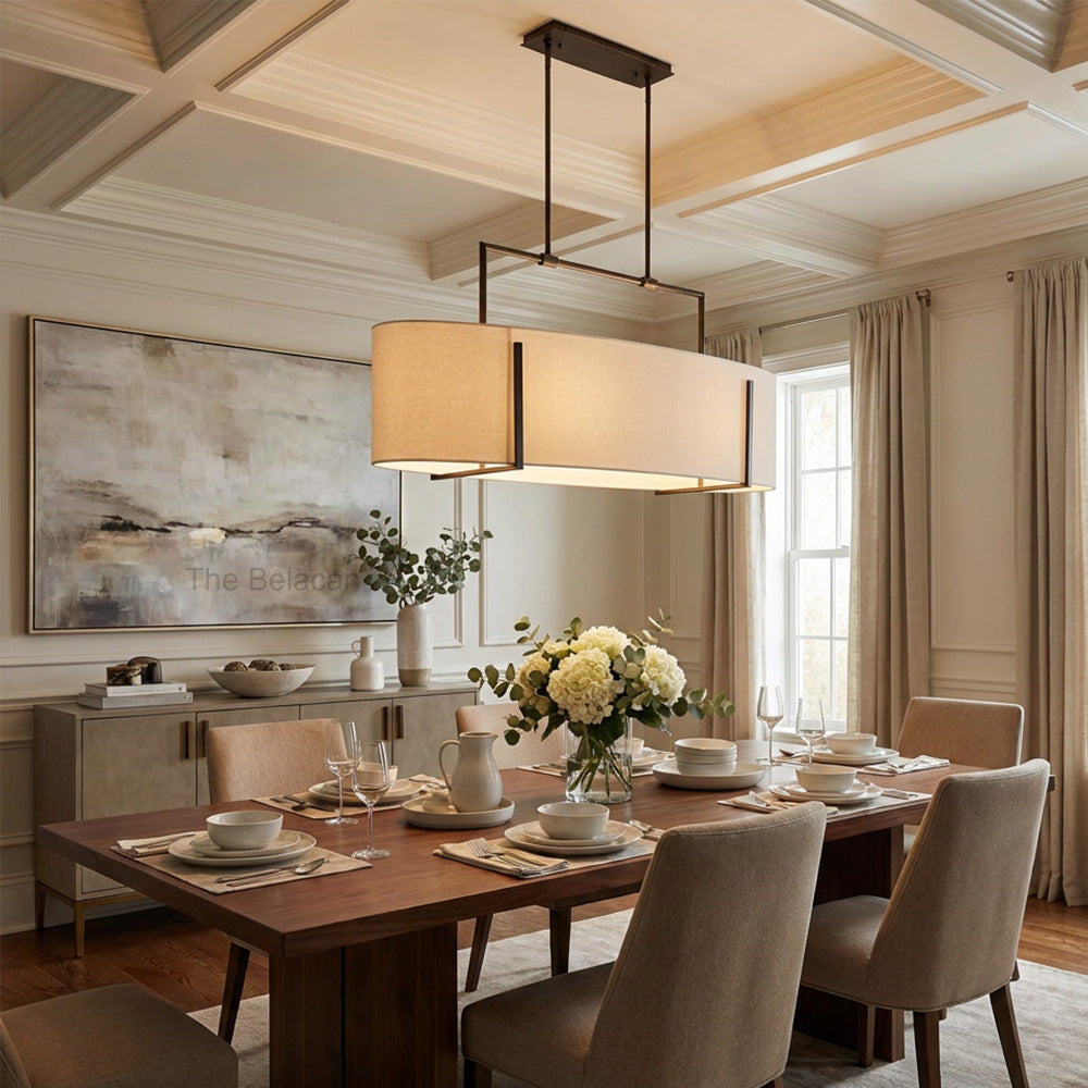 Primo Fabric Linear Chandelier - thebelacan