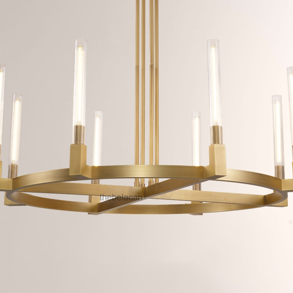 Prismatic Glass Round Chandelier 48" - thebelacan