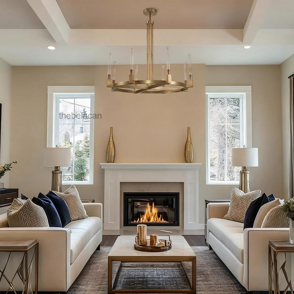 Prismatic Glass Round Chandelier 48" - thebelacan