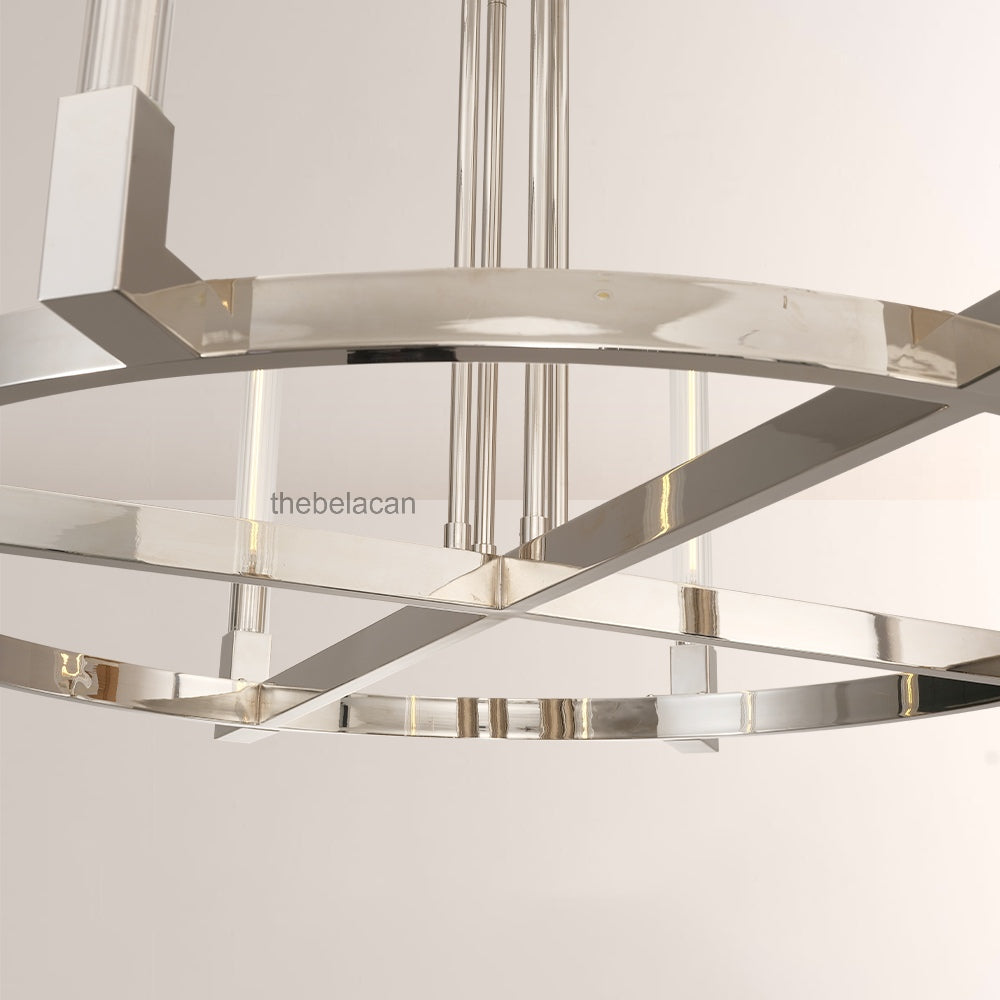 Prismatic Glass Round Chandelier 48" - thebelacan