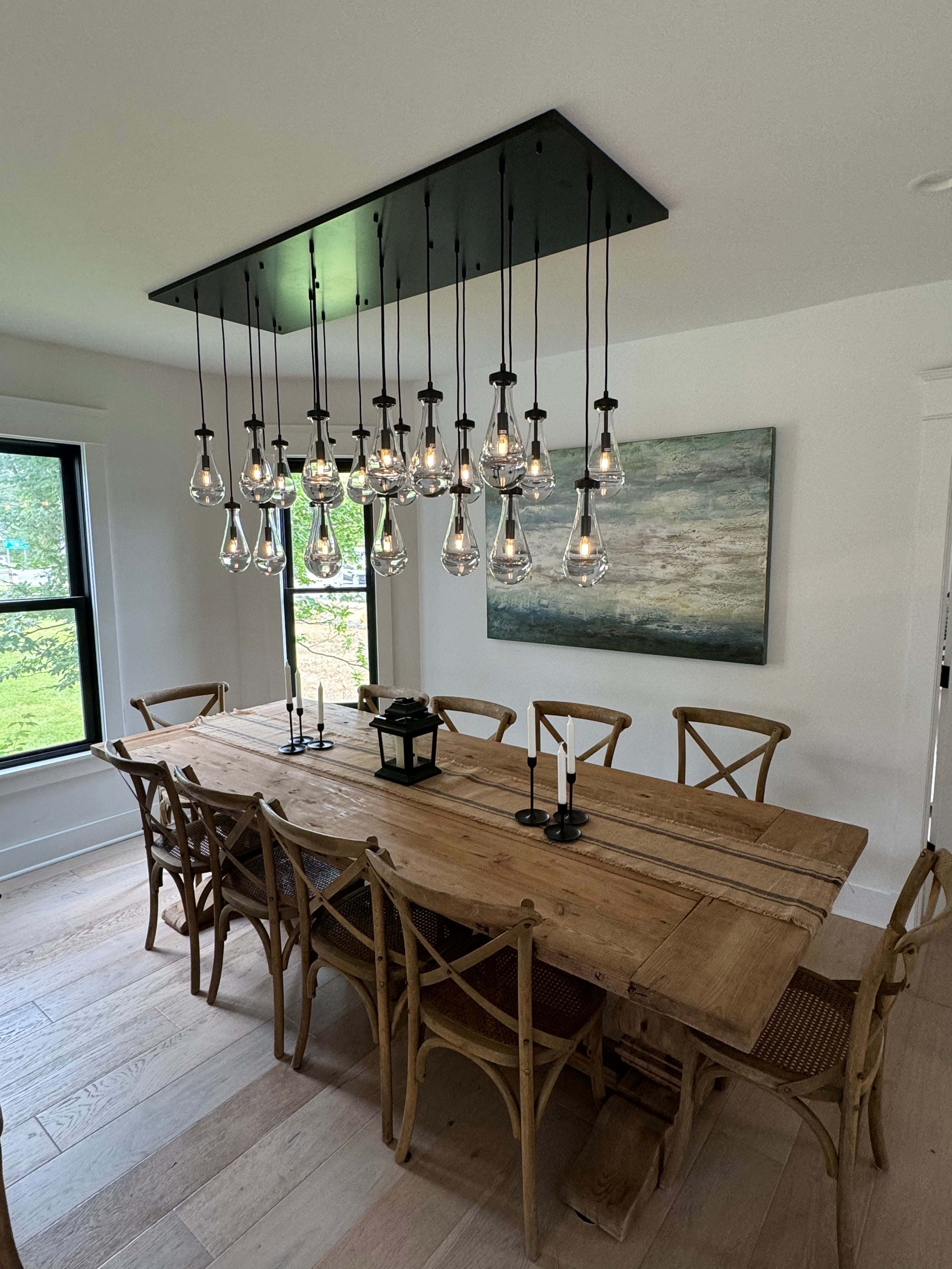 Raindrops Rectangular Chandelier 54" - thebelacan