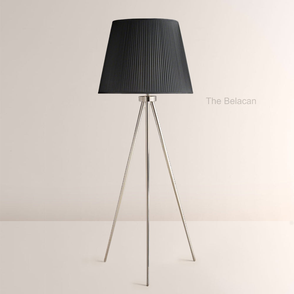 ReeEon Pleated Silk Shade Floor Lamp - thebelacan