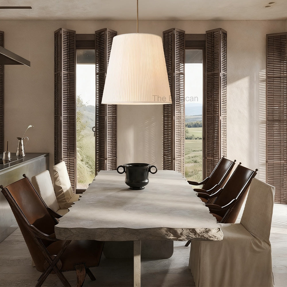 ReeEon Pleated Barrel Pendant - thebelacan