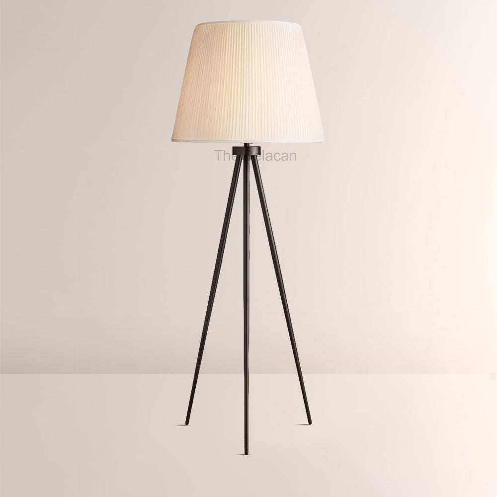 ReeEon Pleated Silk Shade Floor Lamp - thebelacan