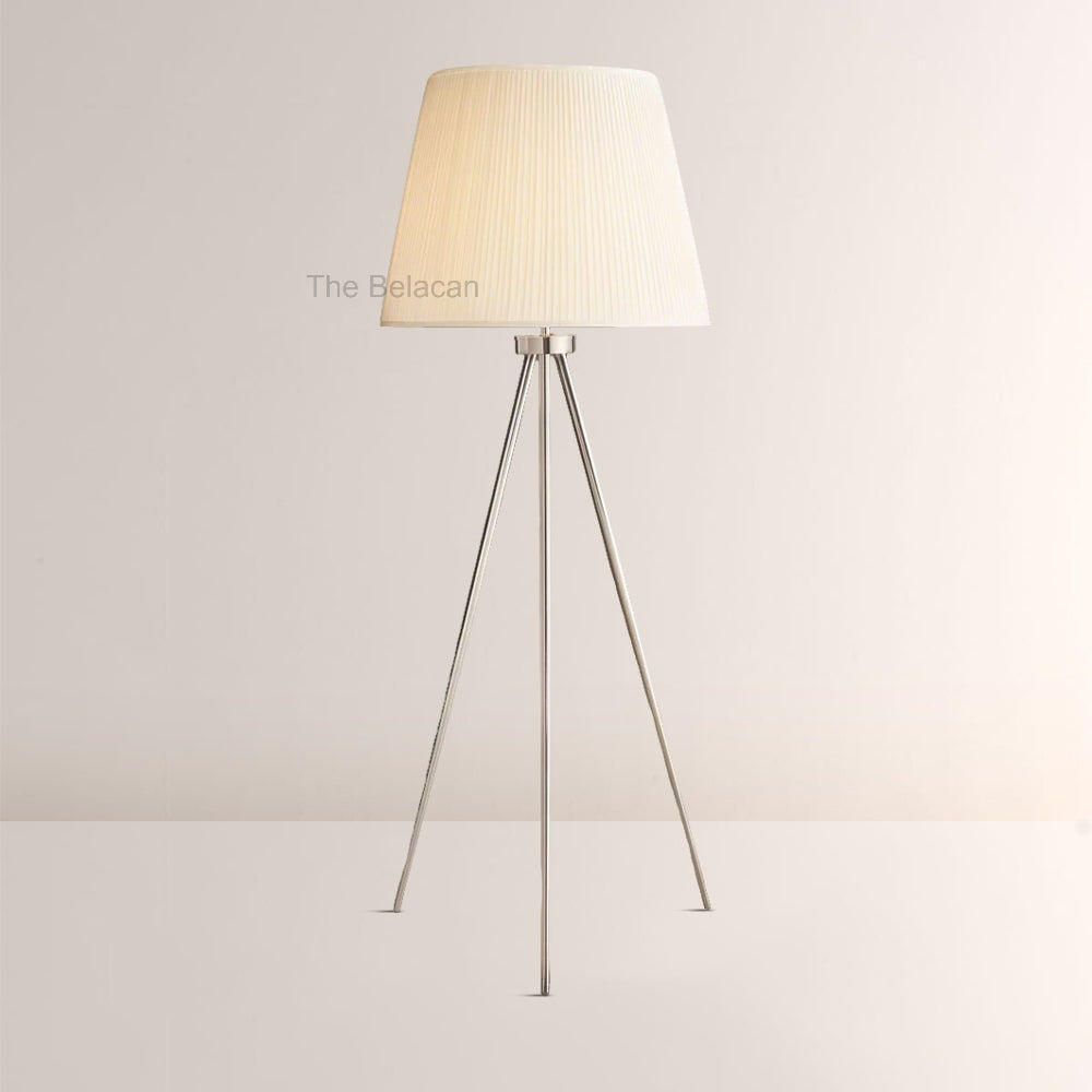 ReeEon Pleated Silk Shade Floor Lamp - thebelacan