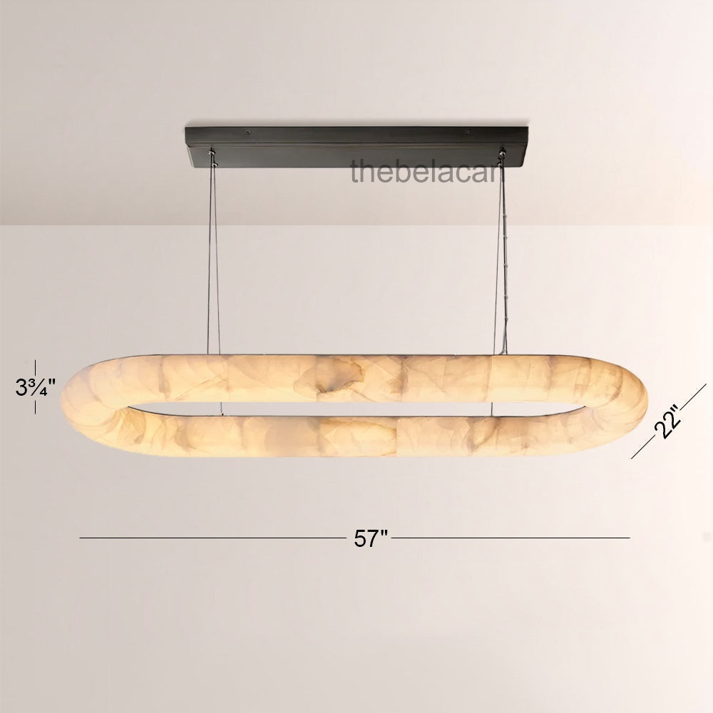 Rivage Lisse Oval Chandelier 57″W - thebelacan