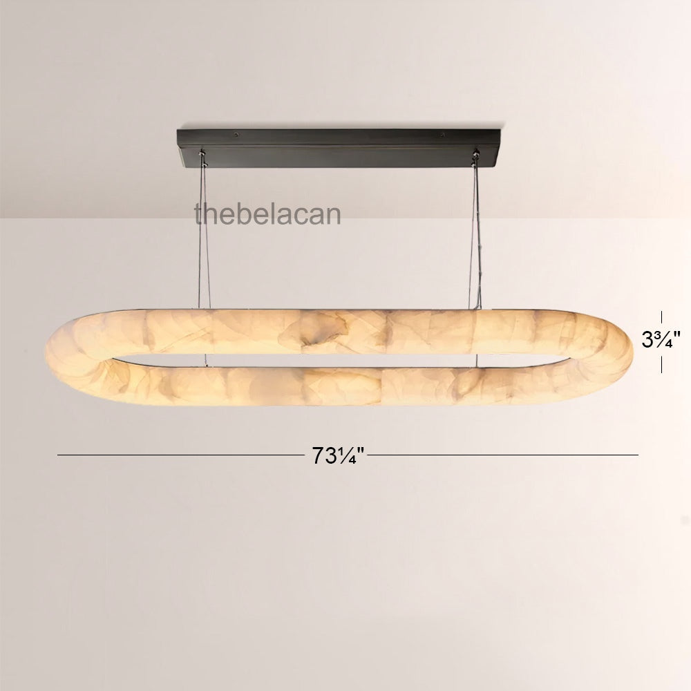 Rivage Lisse Oval Chandelier 74″W - thebelacan