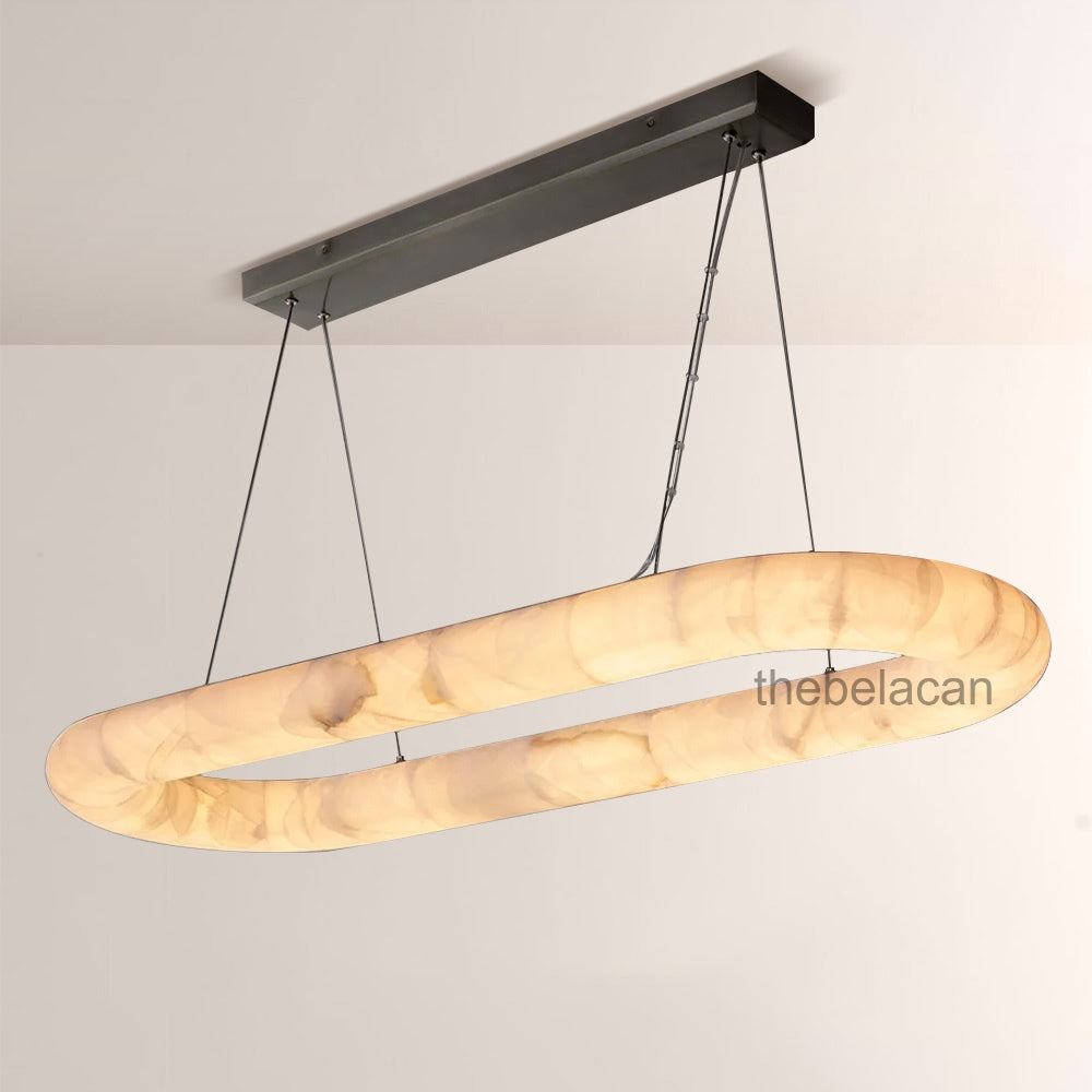 Rivage Lisse Oval Chandelier 74″W - thebelacan