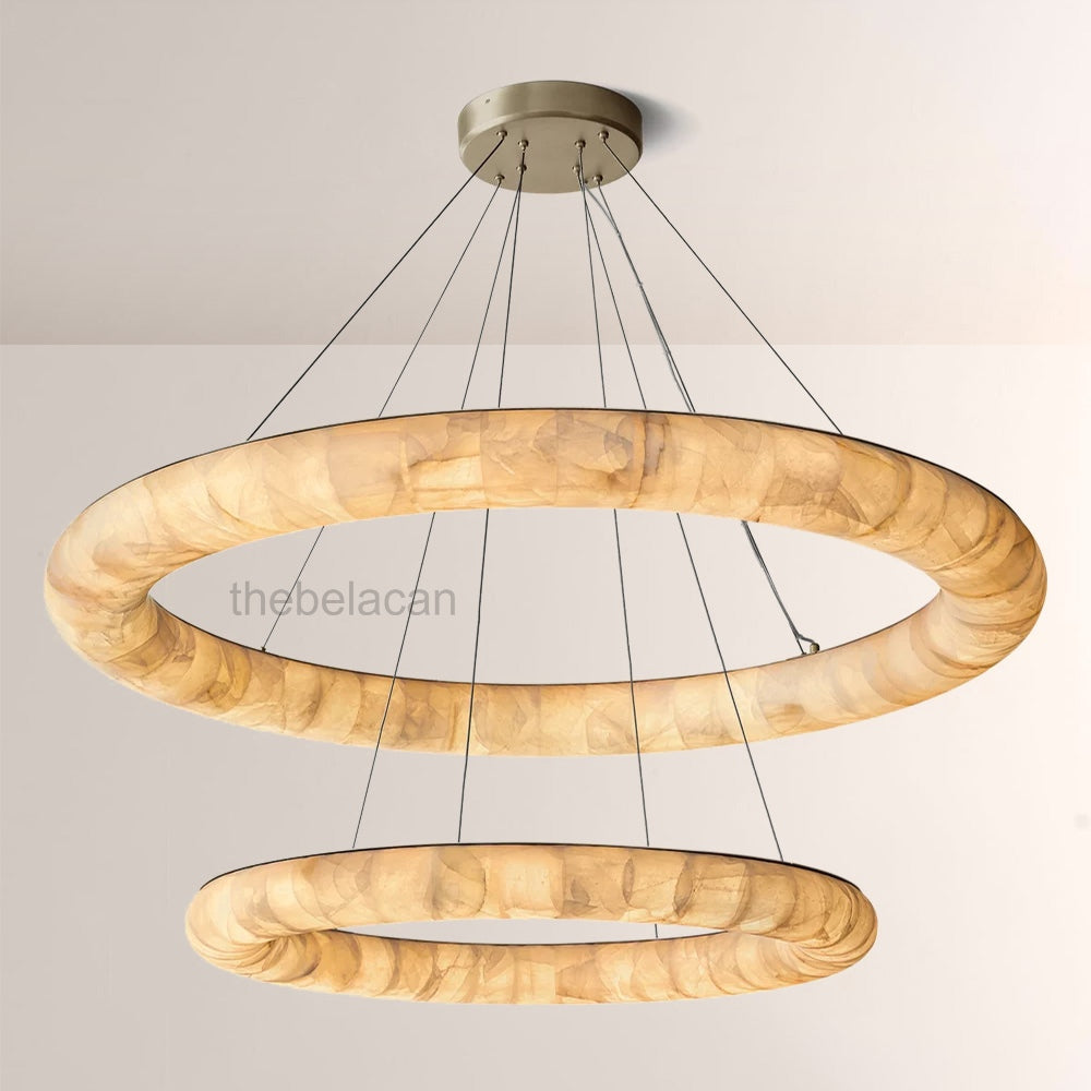 Rivage Lisse Two-Tiered Round Chandelier 61″D - thebelacan