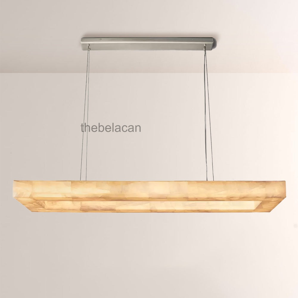 Riveage Rectangular Calcite Chandelier 54" - thebelacan