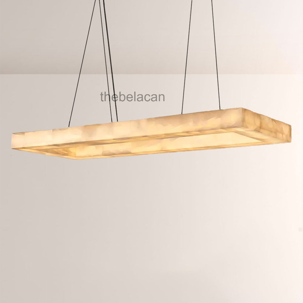 Riveage Rectangular Calcite Chandelier 54" - thebelacan