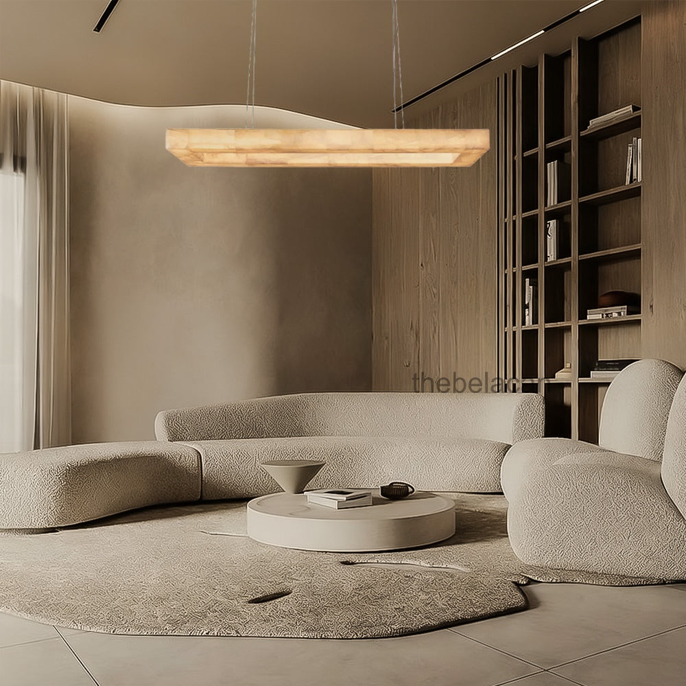 Riveage Rectangular Calcite Chandelier 54" - thebelacan