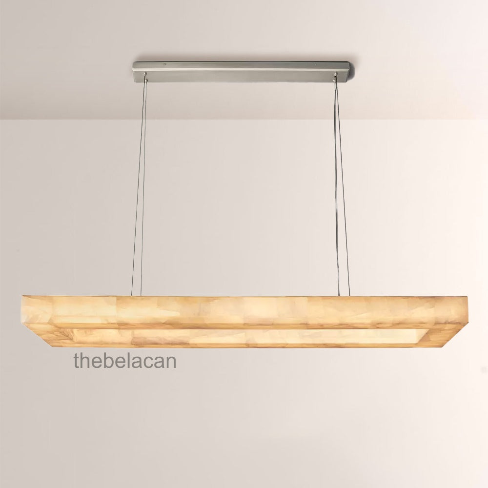 Riveage Rectangular Calcite Chandelier 72" - thebelacan