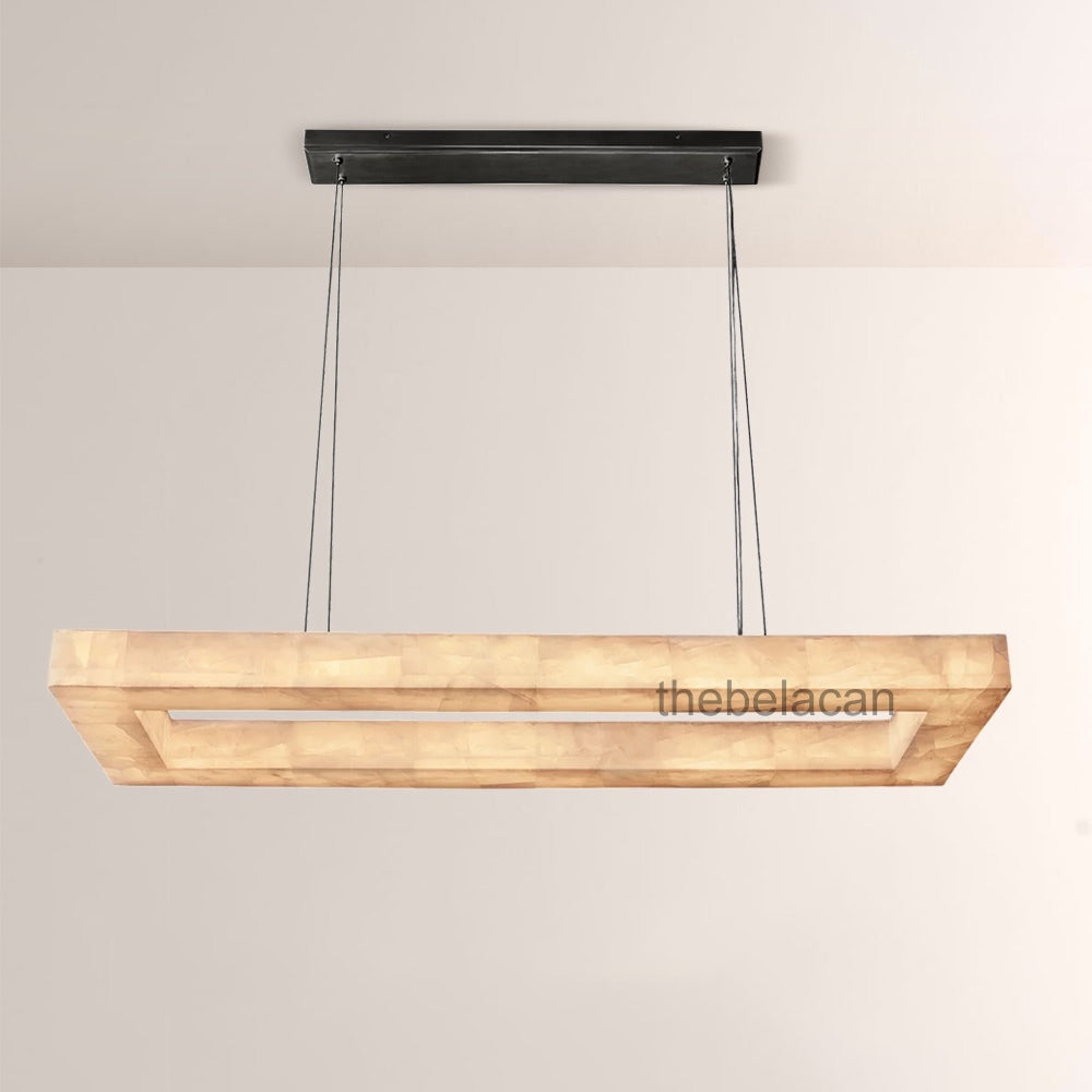 Riveage Rectangular Calcite Chandelier 72" - thebelacan