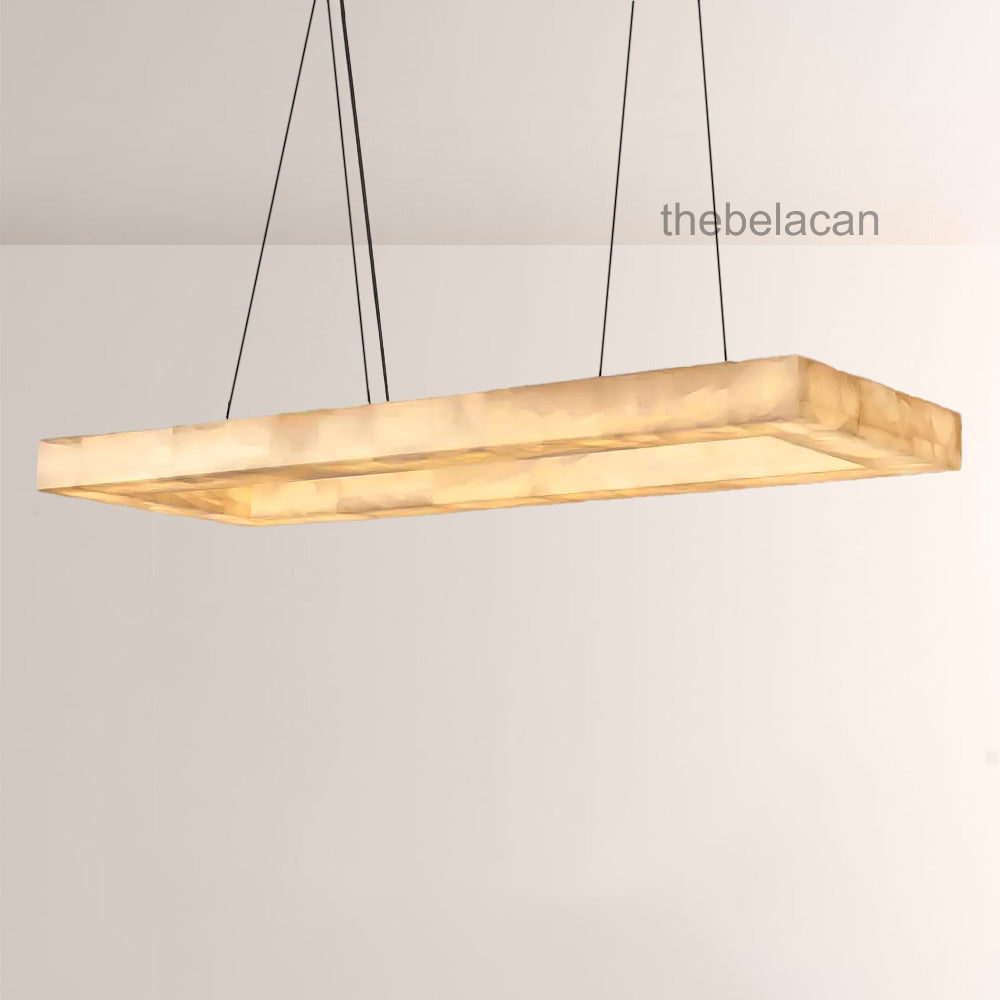 Riveage Rectangular Calcite Chandelier 72" - thebelacan