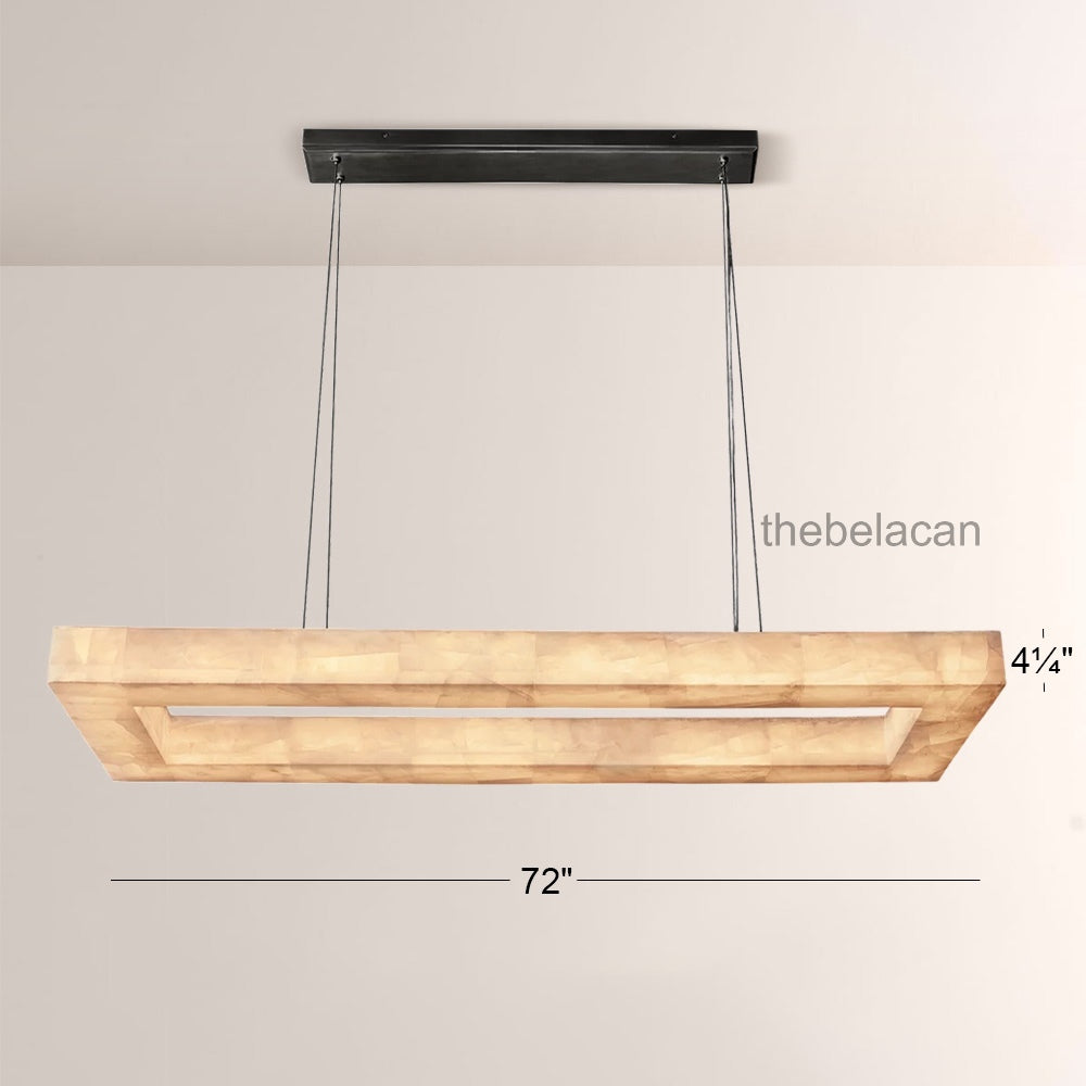 Riveage Rectangular Calcite Chandelier 72" - thebelacan