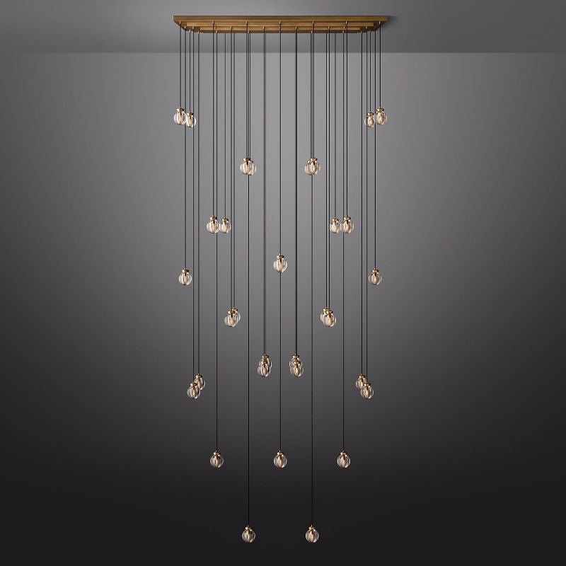 Roby Spherical Modern Rectangular Chandelier 72” - thebelacan