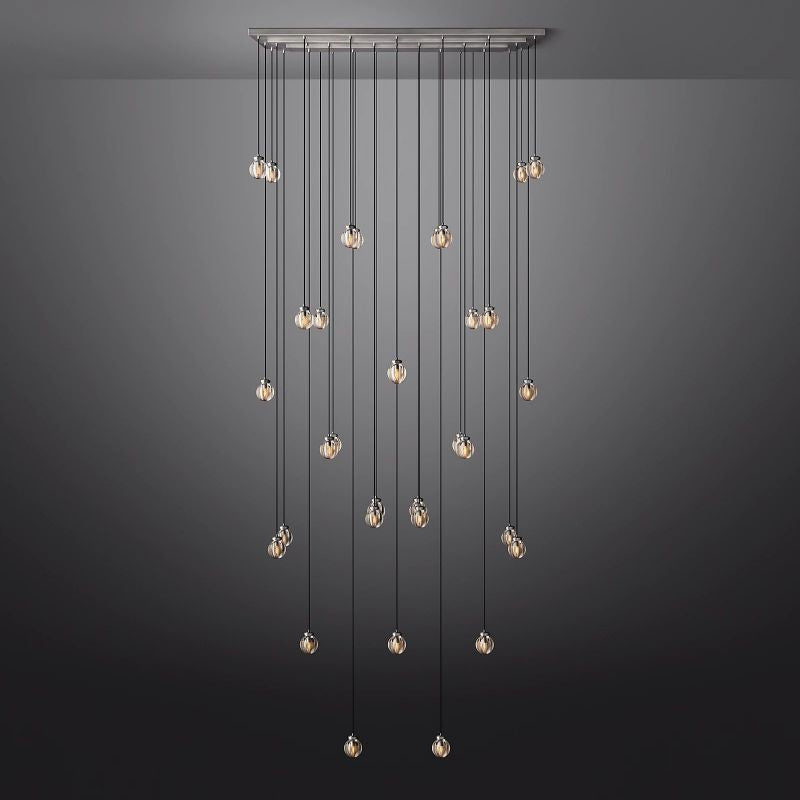 Roby Spherical Modern Rectangular Chandelier 72” - thebelacan