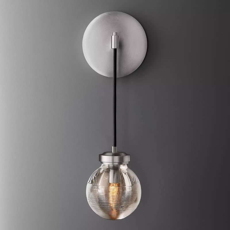 Roby Spherical Modern Bathroom Wall Sconce (cord) - thebelacan