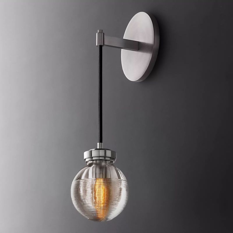 Roby Spherical Modern Bathroom Wall Sconce (cord) - thebelacan