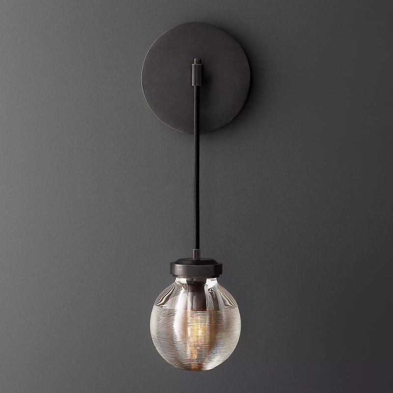 Roby Spherical Modern Bathroom Wall Sconce (cord) - thebelacan