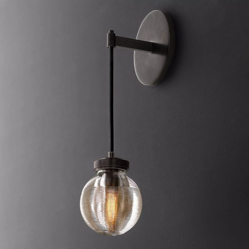 Roby Spherical Modern Bathroom Wall Sconce (cord) - thebelacan